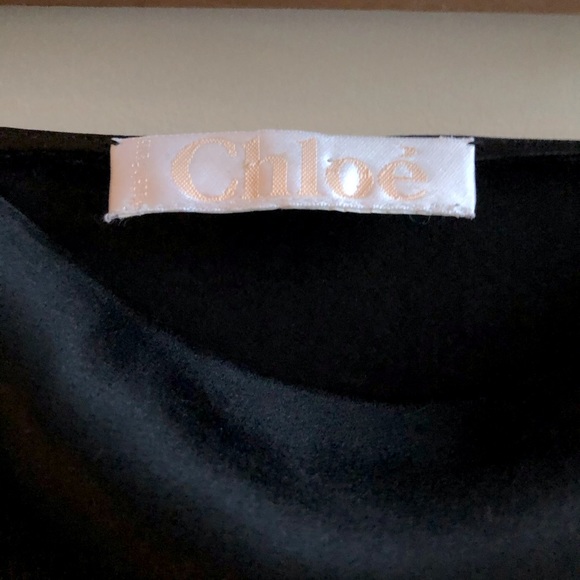 Chloe vintage black ruffle knee length skirt size S - Picture 3 of 4